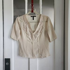 BCBGMaxAzria 100% Silk Sophie Blouse, Sz XS